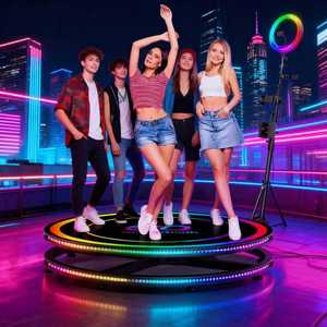 Cabina de Fotos con Cámara Giratoria de <span class=keywords><strong>360</strong></span> Grados y Control Remoto |   Lugar para Fiestas de Cumpleaños y Bodas |   Garantía de 2 años |   Entrega Rápida - Product Image 3