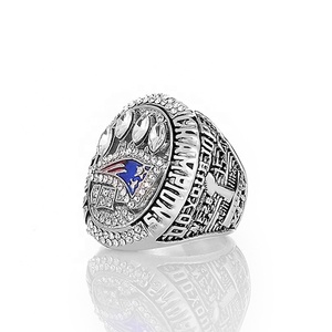 Anello del Campionato 2014 dei New England Patriots, Collezione per Tifosi del Super Bowl, Gioiello in Lega Placcato Argento - Product Image 4