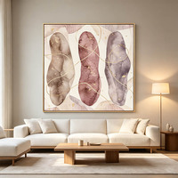 Peinture abstraite à l'aquarelle dorée sur toile encadrée, faite à la main, contemporaine, texturée, moderne, grande taille, décoration murale pour salon