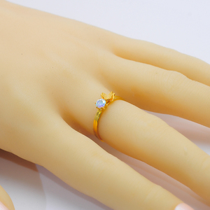 Combinazione di farfalle anello da donna diamante dorato farfalla anelli di moda gioielli femminili di forma tridimensionale 3D - Product Image 5