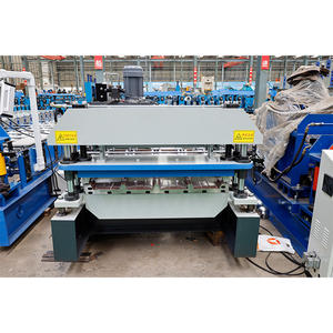 자동 트라페조이드 지붕판 롤 성형기, 컬러 강판 타일 펌프 기어 베어링 핵심 부품 포함, 바닥재용 - Product Image 4