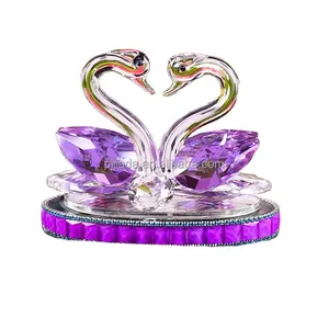 Crystal Crafts Paar Schwäne Hochzeits geschenk/Geburtstags geschenk Gunst Kristallglas Tier Schwäne Auto Dekoration