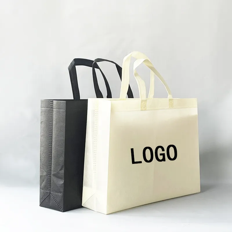 wholesale recyclable tote shoppingnon woven bag in stock Reusable Promotional Custom Non WovenTote Bag