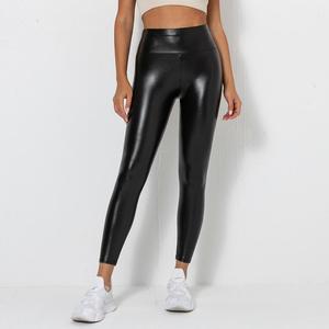 Nouveauté 2022 : Pantalon en cuir PU noir sexy, brillant, <span class=keywords><strong>grande</strong></span> <span class=keywords><strong>taille</strong></span>, pour femme, style <span class=keywords><strong>legging</strong></span>, à porter en extérieur - Product Image 5