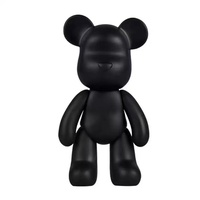 En stock Figurine d'ours noir Artcaft pour peinture fluide, 18cm/23cm/33cm/53cm/72cm/100cm de haut Surface givrée DIY Ours fluide