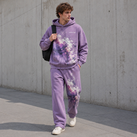 Chándal Personalizado con Sudadera con Capucha y Estampado Gráfico Multicolor, Pantalones Deportivos Holgados con Bolsillos, Ropa Deportiva Casual para Hombre