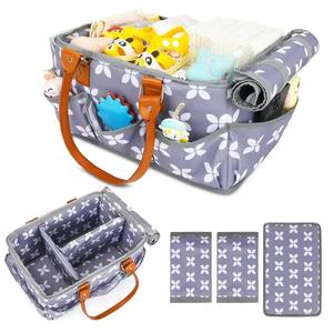 Organisateur de couches personnalisé avec couvercle et matelas à langer, grand panier de rangement pour couches et articles de puériculture - Product Image 2