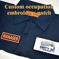 Écussons brodés personnalisés pour uniformes professionnels – Titres de poste, différentes métiers, thermocollants