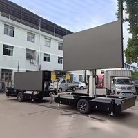 HW8NE nueva energía al aire libre a todo Color Led remolque móvil pantalla LED con baterías remolque de escenario móvil con pantalla Led