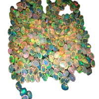 Opale d'Éthiopie naturelle de qualité supérieure, cabochon de pierre précieuse en vrac, mélange de couleurs et de formes, 5-7MM, certifiée par un tiers, 0.50ct