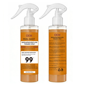 Spray Exfoliante Blanqueador OEM con Cúrcuma y Ácido Kójico, Limpieza Profunda, Suavizante e Hidratante para Cuerpo y Rostro - Product Image 1