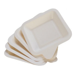 Disposable Paper Plates Square 99x99x99mm Biodegradable Waterproof Oil Proof For Party - Product Image 5