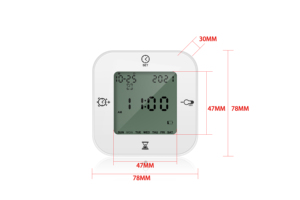 4-in-1 döner dijital termo-higrometre, kapalı sıcaklık nem ölçer ile çalar saat & zamanlayıcı, büyük LCD ekran - Product Image 5