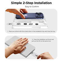 Kit d'installation de protection d'écran Magic Box pour 16/17/18 Pro Max, verre trempé 9H, couverture intégrale, étanche, téléphone portable