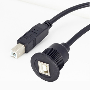 Verrouillage du filetage <span class=keywords><strong>USB</strong></span> 2.0 <span class=keywords><strong>Type</strong></span> B Câble de montage sur panneau <span class=keywords><strong>USB</strong></span>-B Câble d'extension mâle à femelle Prise de montage sur panneau d'imprimante - Product Image 2
