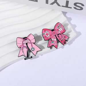 Pink busur stetoskop Pin Enamel dokter perawat seri medis bros kerah ransel lencana perhiasan aksesoris untuk teman-teman - Product Image 2