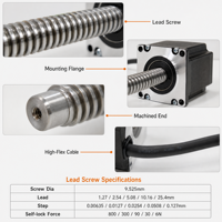 Moteur pas à pas hybride NEMA23 57 avec vis de guidage, actionneur linéaire 2 phases 2.1V, marque DKC, arbre de 8mm pour automatisation de machines CNC