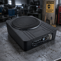 Subwoofer actif pour voiture Zeming de 10 pouces, à installer sous le siège, avec amplificateur 24V à bobine simple, 150W RMS