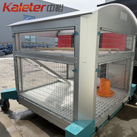 Poulailler Mobile à Usage Domestique, Maison à Poulets Extérieure Déplaçable avec Roues pour l'Élevage