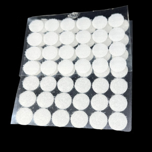 Gancho autoadhesivo reutilizable ecológico y lazo Punto redondo Cinta transparente Fuerza Doble cara para accesorios - Product Image 4