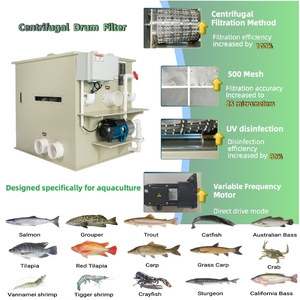 Filtro Rotatorio de Tambor Ras de 50m³ con Pantalla de 25 Micras, Filtro Mecánico para Estanques de Peces para Sistemas de Acuicultura, Cría de Tilapia - Product Image 1