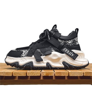 Chaussures de marche décontractées pour hommes, antidérapantes et imperméables, à semelle épaisse, confortables et souples, style jogging, plateforme. - Product Image 3