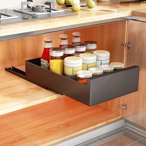 OEM ODM Étagères de rangement à tiroir <span class=keywords><strong>coulissant</strong></span> extensible à revêtement de poudre à usage intensif Organisateur d'armoire extractible pour <span class=keywords><strong>placard</strong></span> de cuisine - Product Image 1