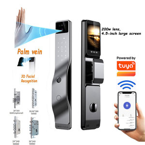 Serrure intelligente entièrement automatique contrôlée par l'application Tuya Grade C pour portes en aluminium en acier inoxydable - Product Image 1