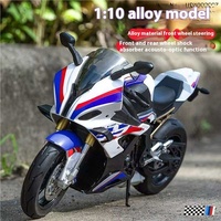 HDX Moto miniature en alliage à l'échelle 1:10 avec fonction de recul, son et lumière, modèle moulé sous pression, jouet certifié EN71