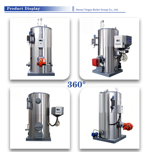 Caldera de vapor Vertical Industrial compacta LHS 500-1500 Kg/h Gas/LPG/tubo de agua automático de baja presión de fuel - Product Image 3