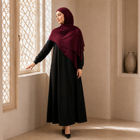Hijab drapé rouge bordeaux pour femmes musulmanes, châle en soie élégant, confort tout au long de la journée, écharpe douce et fluide, style confortable