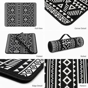 Tribal Pattern Outdoor Picnic <b>Blanket</b> Foldable <b>Waterproof</b> Portable Mat with Handle for Beach Camping Park - Product Image 3