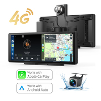 Perekam Video Dash Cam 4G ADAS Layar CarPlay Android DVR Mobil Layar Sentuh 10,26 inci Navigasi GPS Dashcam Mobil