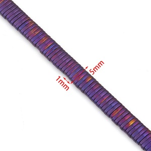 1 brin de perles Tila rectangulaires en <span class=keywords><strong>hématite</strong></span> multicolores, revêtues, 5*1mm, à double trou, pour la fabrication de bijoux et de bracelets - Product Image 4