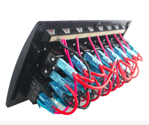 Panneau de commutation à bascule 8 voies ON-OFF avec disjoncteur et LED rouges pour bateau/voiture - Product Image 3