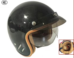 <span class=keywords><strong>Casque</strong></span> de <span class=keywords><strong>moto</strong></span> rétro certifié 3C - <span class=keywords><strong>Casque</strong></span> ouvert 3/4 pour motos Cruiser, unisexe et toutes saisons, <span class=keywords><strong>homologué</strong></span> DOT/ECE - Product Image 6