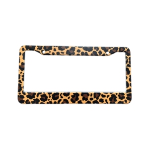 Venta Directa de Fábrica, Marco para Matrícula de Coche Personalizado con Estampado de Leopardo Blanco, con Orificios en Ambos Lados, para Hombre y Mujer - Product Image 2