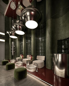 Diseño Interior 3D Profesional para Salón de Belleza, Estación de Peluquería y Salón de Uñas Personalizada, Soporte de Pared de Exhibición de Madera con Forma de Ola - Product Image 6