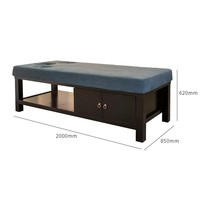 Table de beauté moderne, mobilier de salon de luxe, lit de massage réglable en bois pour hôtel, spa, soins du corps, soins du visage, cils