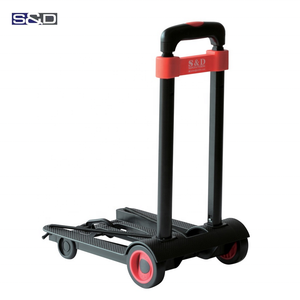 Koper Baja <span class=keywords><strong>Mini</strong></span> Kompak, Truk Keranjang Troli Tangan Belanja Portabel Lipat Ringan Pegangan Teleskopik - Product Image 3