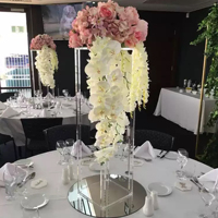 Décoration de mariage : Cadres pour allées, Présentoirs, Table principale d'hôtel, Décoration de scène de mariage transparente, Supports à fleurs en acrylique