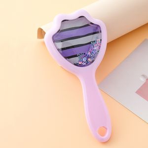 Kinder Geschenk Kristall Shiny Glitter Katzen pfote entwirren Haar bürste Leoparden waage Mini Haar bürste Transparente süße Katzen haar bürste - Product Image 5