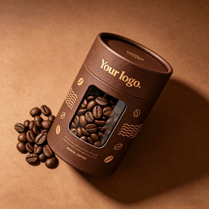 Envase de Tubo de Papel Kraft Ecológico para Granos de Café, Té, Matcha, Contenedor Cilíndrico de Cartón Biodegradable, Personalizado OEM - Product Image 2