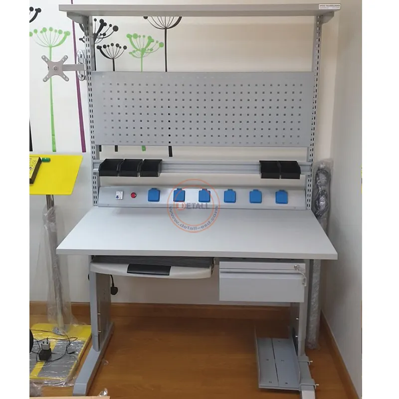 Table de travail pour la réparation électrique, établi multifonctions de PCB à hauteur réglable esd