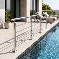 Rampe en PVC pour extérieur DF Design, pour escaliers, balcons, villas et jardins - Installation facile, résistant à la rouille, faible coût
