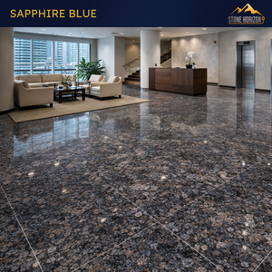 Dalle de granit bleu saphir |   Pierre de granit bleu naturel pour revêtements de sol et comptoirs |   Qualité d'exportation - Product Image 5