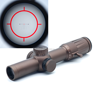 Lunette de visée tactique télescopique 1-10X28FFP IR LPVO, tube de 34 mm, précision optique, chasse, premier plan focal, éclairage rouge, CR2032