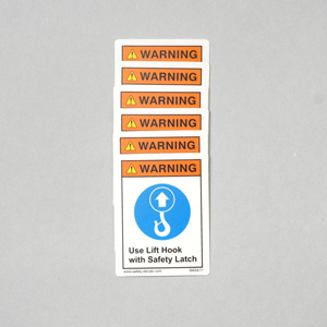 Etiqueta Adhesiva de Seguridad para Grúas Industriales AGS Warning, Acabado Mate Personalizado M45, Resistente al Calor, a los Arañazos y al Agua - Product Image 1