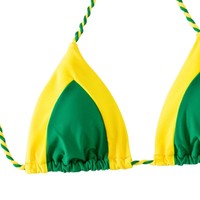 Maillot de bain triangle personnalisé avec jupe de plage assortie, ensemble de maillots de bain de carnaval, fabrication OEM, vente en gros, color block, tenue de festival
