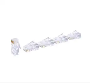 Accessoires paquet de papier kraft RJ45 non blindé Super 5 cristal 8P8C connecteur de câble réseau